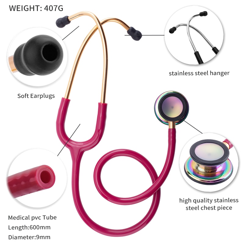 Pink Stethoscope Medical Equipment