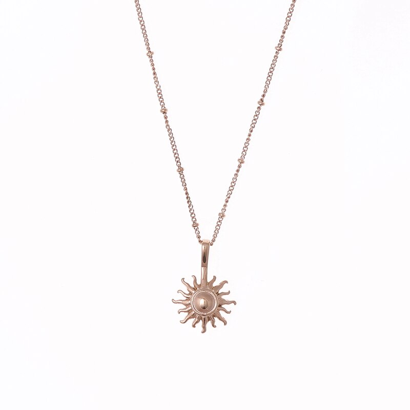 Sun Necklace Stainless Steel Cute Jewelry