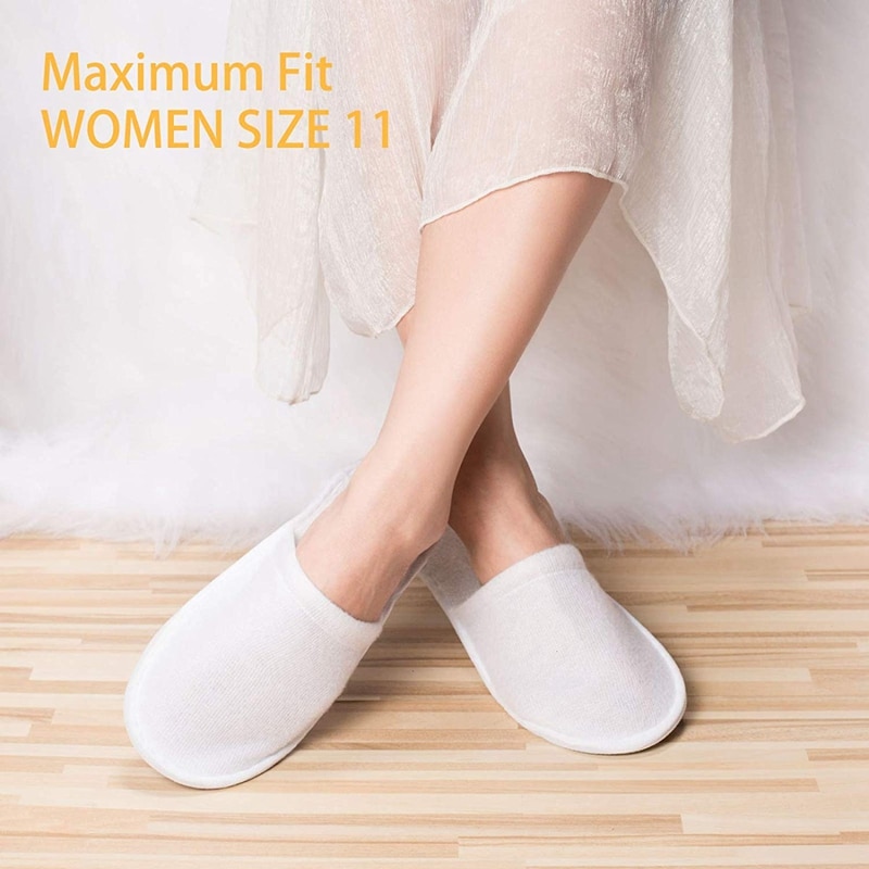 Unisex Disposable Slippers (12 Pairs)