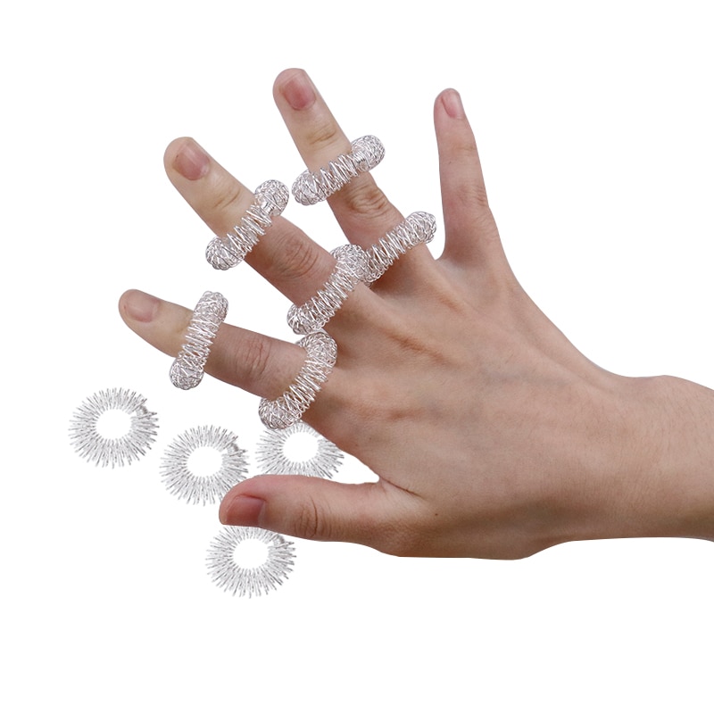 Acupressure Rings Finger Massager (10 Pcs)