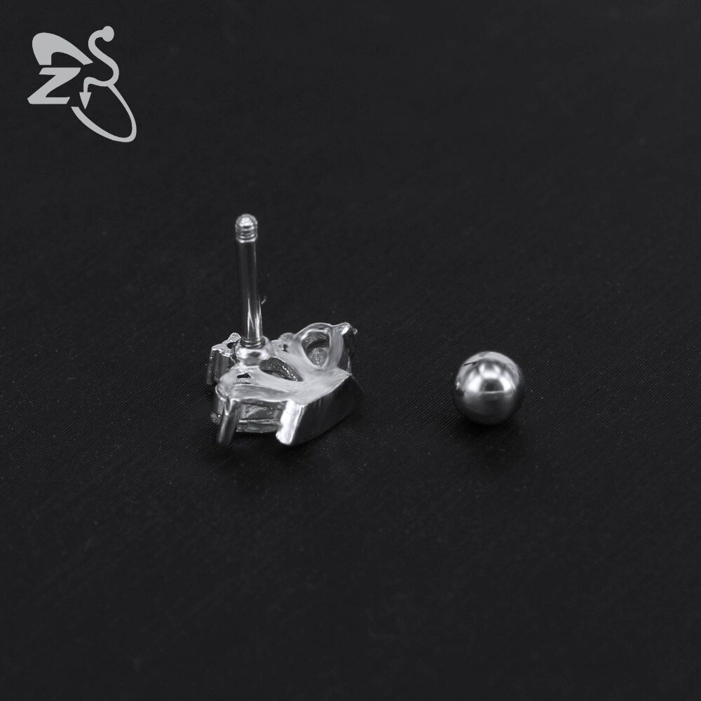 Crown Earrings Stainless Steel Stud Earrings