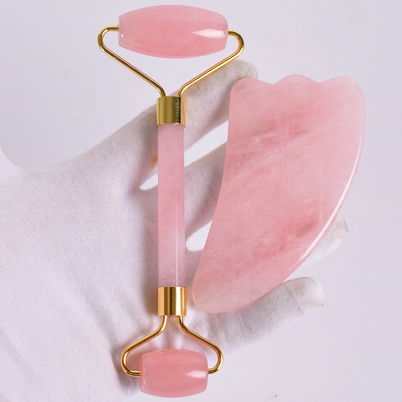 Rose Quartz Face Roller Anti-Wrinkle Tool