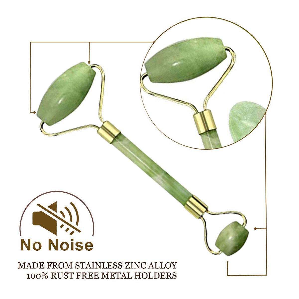 Jade Facial Massage Roller Gua Sha Tool