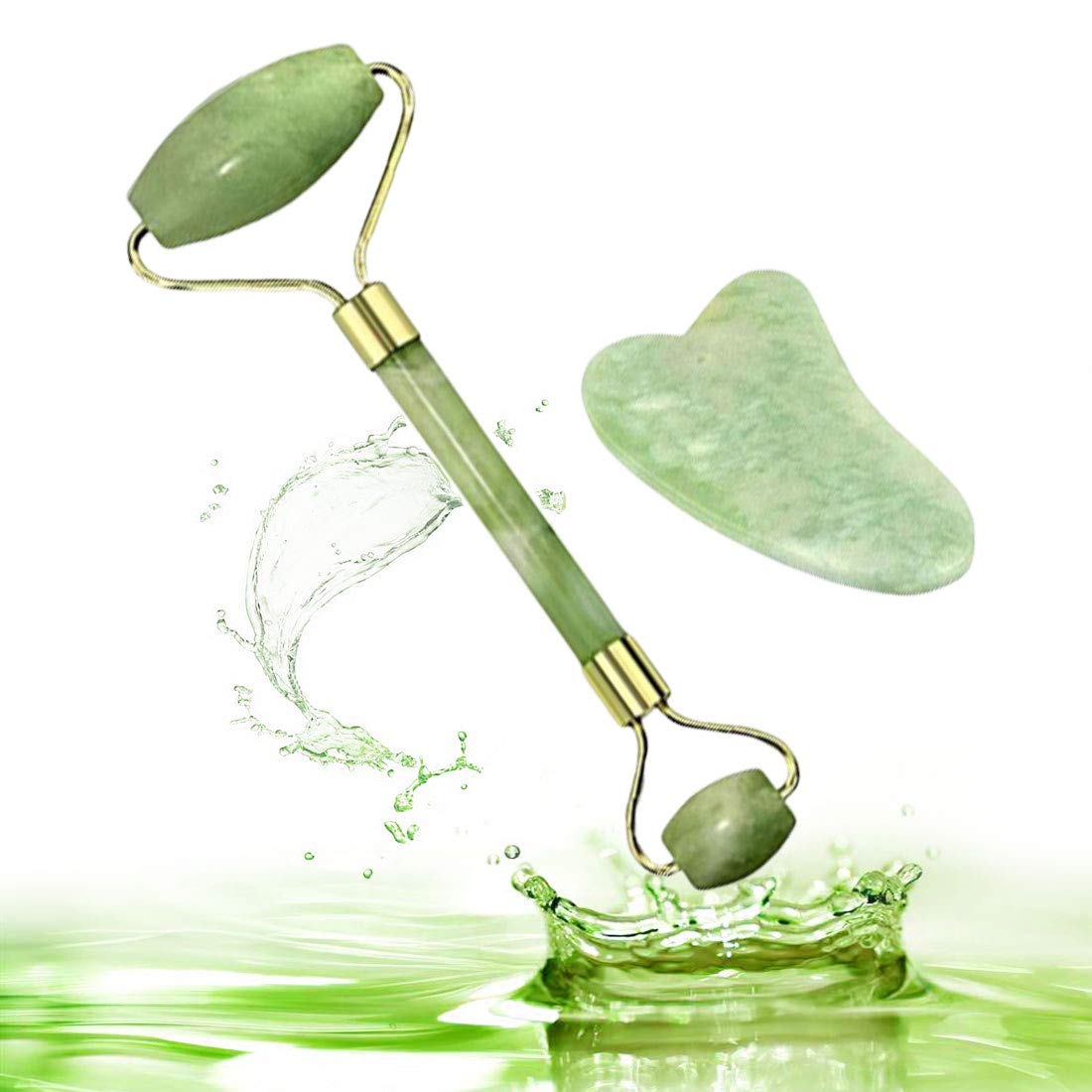 Jade Facial Massage Roller Gua Sha Tool