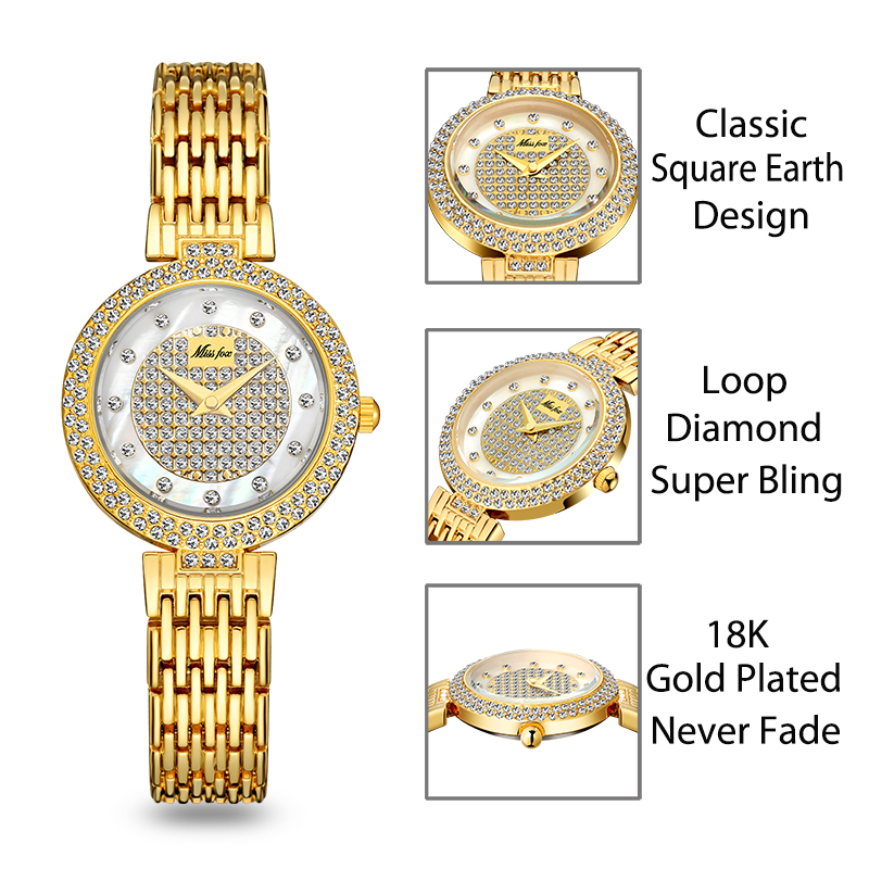 Luxury Watch For Women With Rhinestone