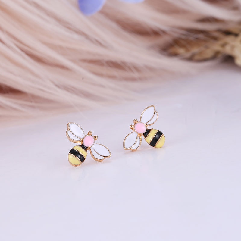 Bumble Bee Earrings Stud Accessory