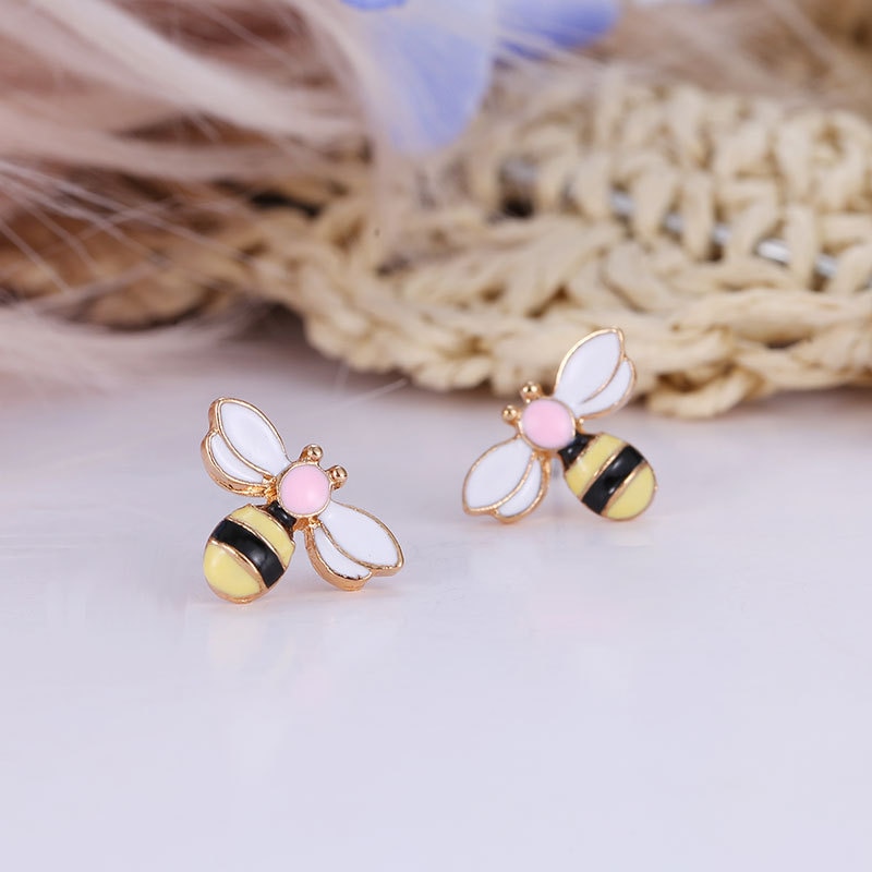 Bumble Bee Earrings Stud Accessory