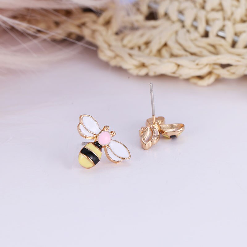 Bumble Bee Earrings Stud Accessory