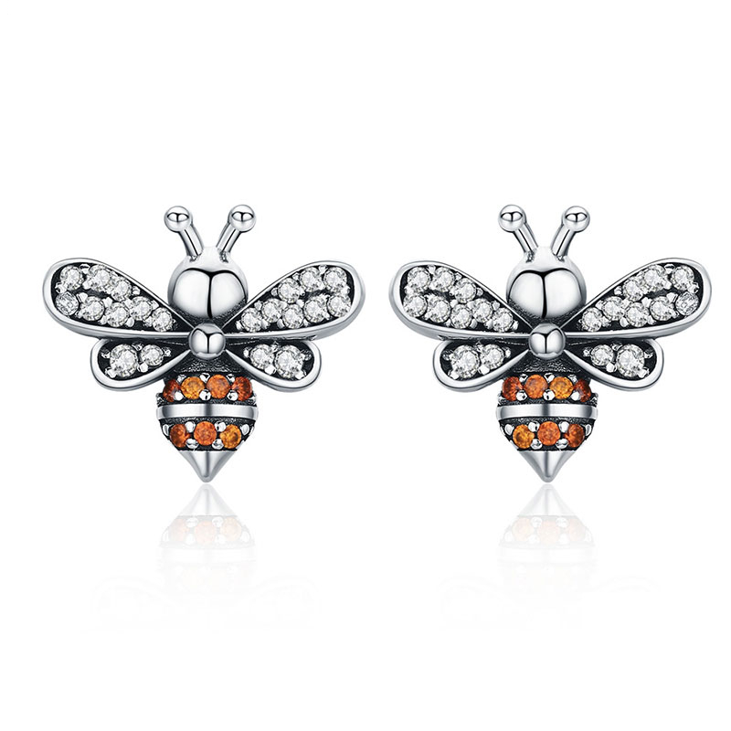 Bee Earrings Ladies Fashionable Stud Earrings