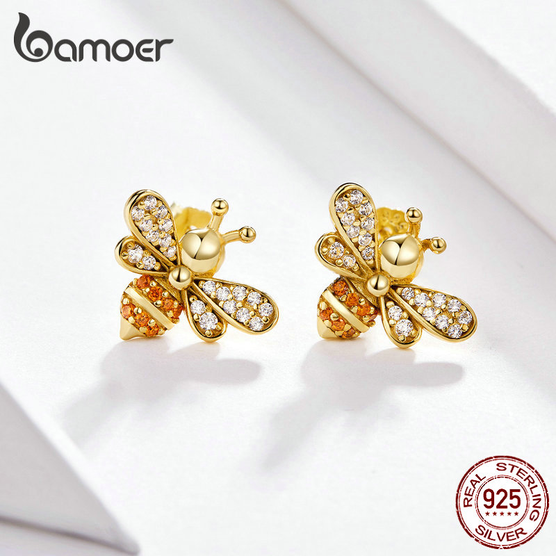 Bee Earrings Ladies Fashionable Stud Earrings