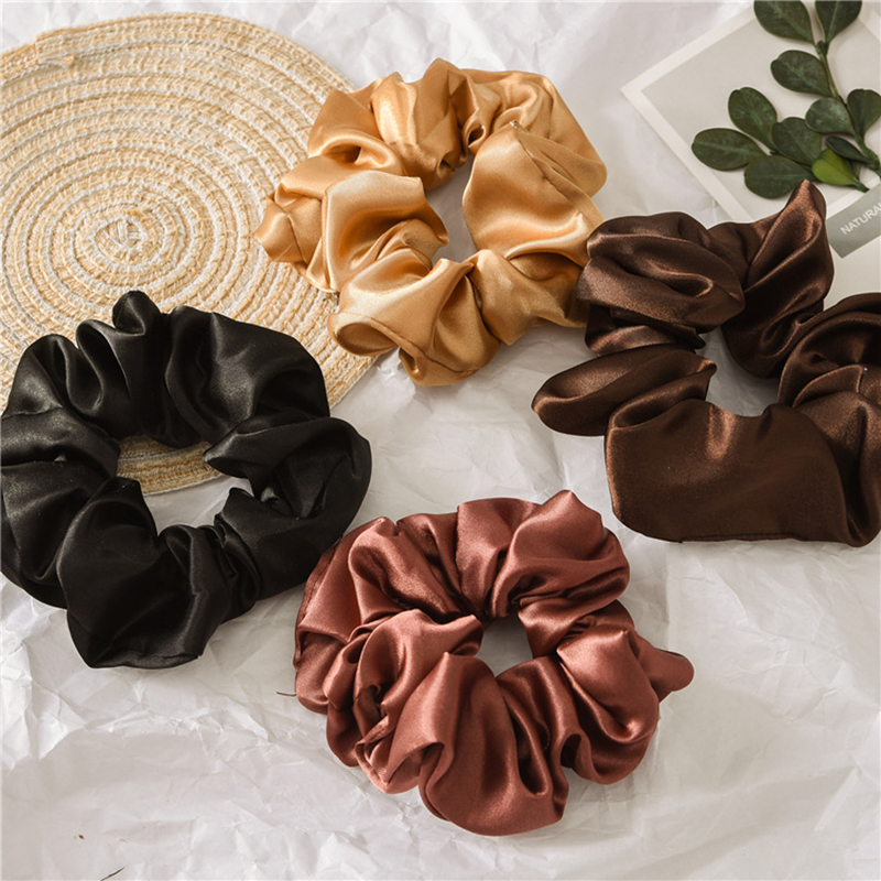 Silk Hair Tie Ponytail Scrunchie