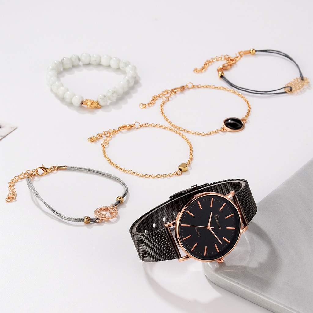 Watch and Bracelet Set for Women