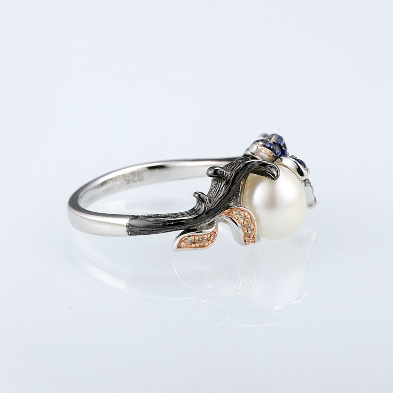 Pearl Ring For Women Sterling Silver Ring