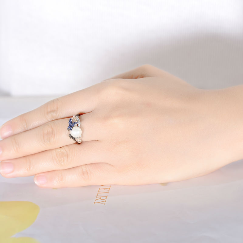 Pearl Ring For Women Sterling Silver Ring