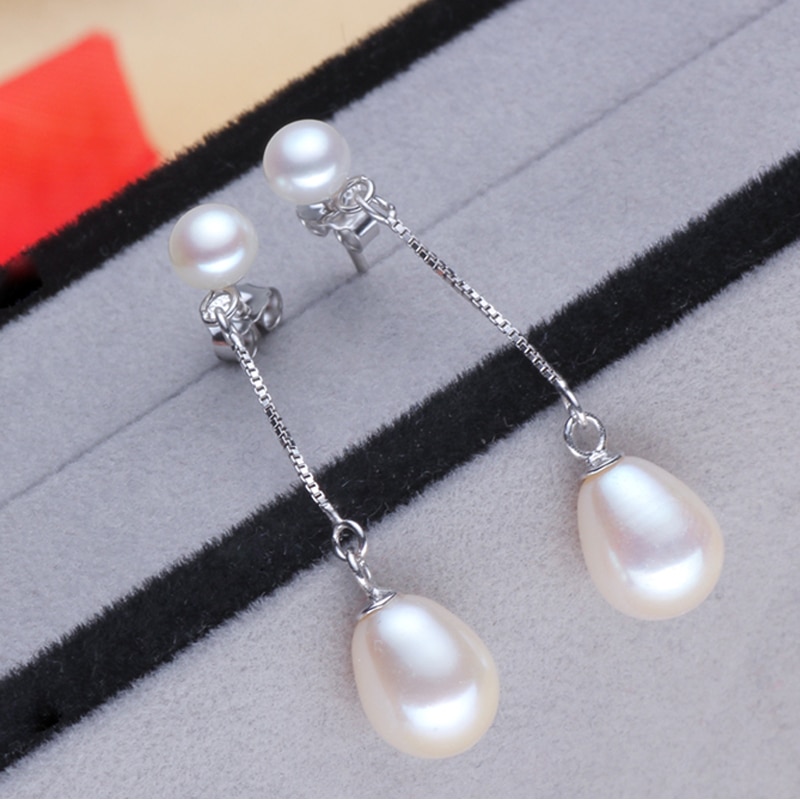 Double Pearl Earrings Ladies Accessory