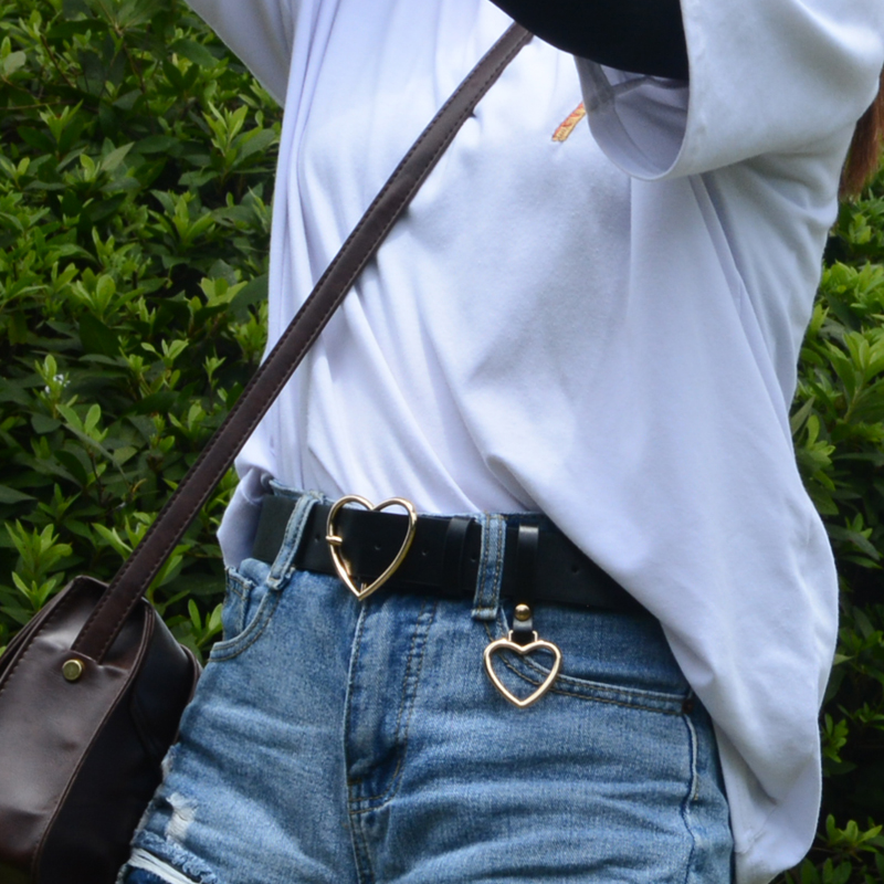 Heart Buckle Belt Fashionable Ladies Belt