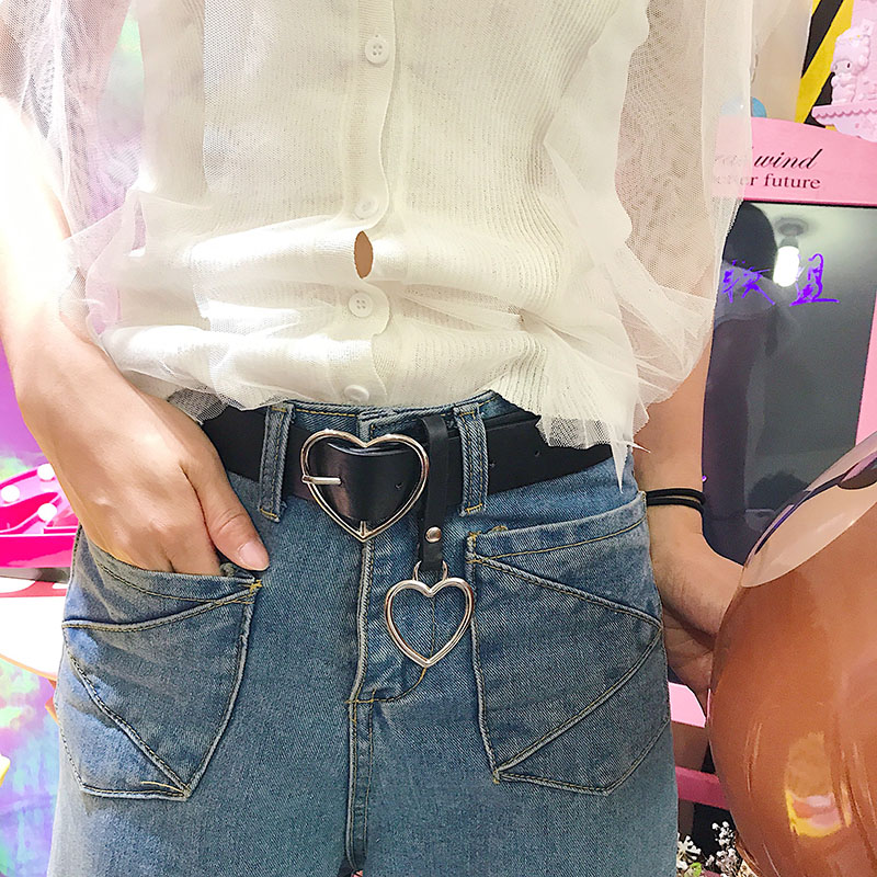 Heart Buckle Belt Fashionable Ladies Belt