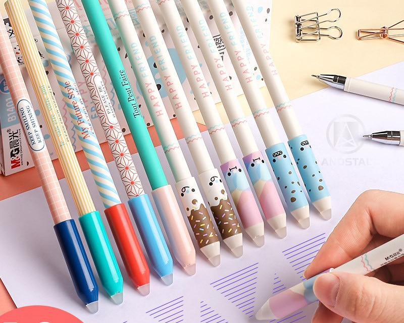 Erasable Gel Pens with Eraser