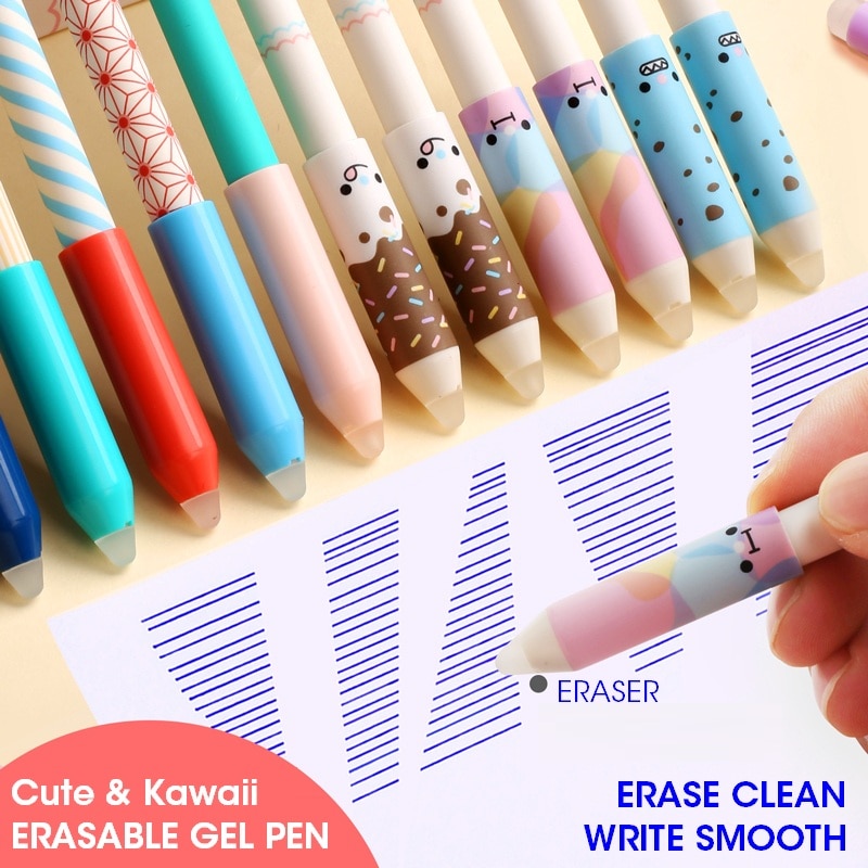 Erasable Gel Pens with Eraser