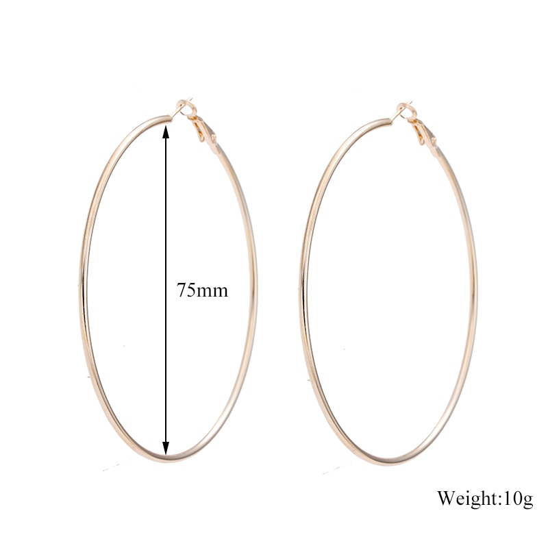 Big Round Earrings Ladies Fashion Jewelry