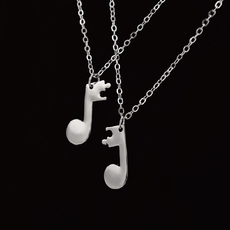 Music Note Necklaces Friendship Necklace (2 pcs)