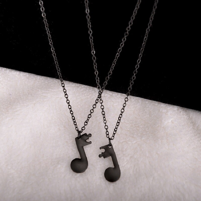 Music Note Necklaces Friendship Necklace (2 pcs)