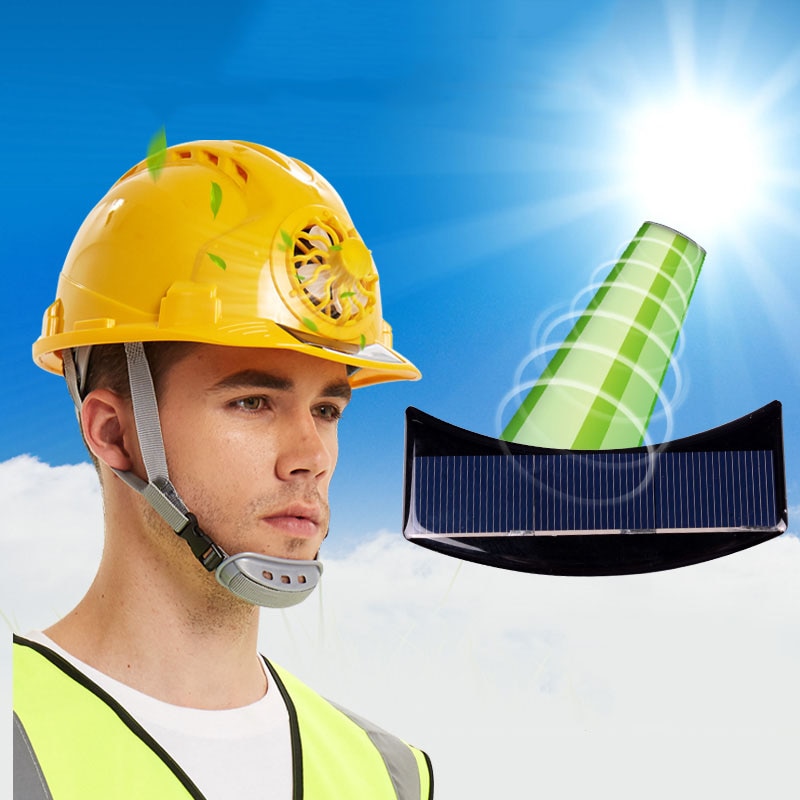 Hard Hat with Fan Solar-Powered