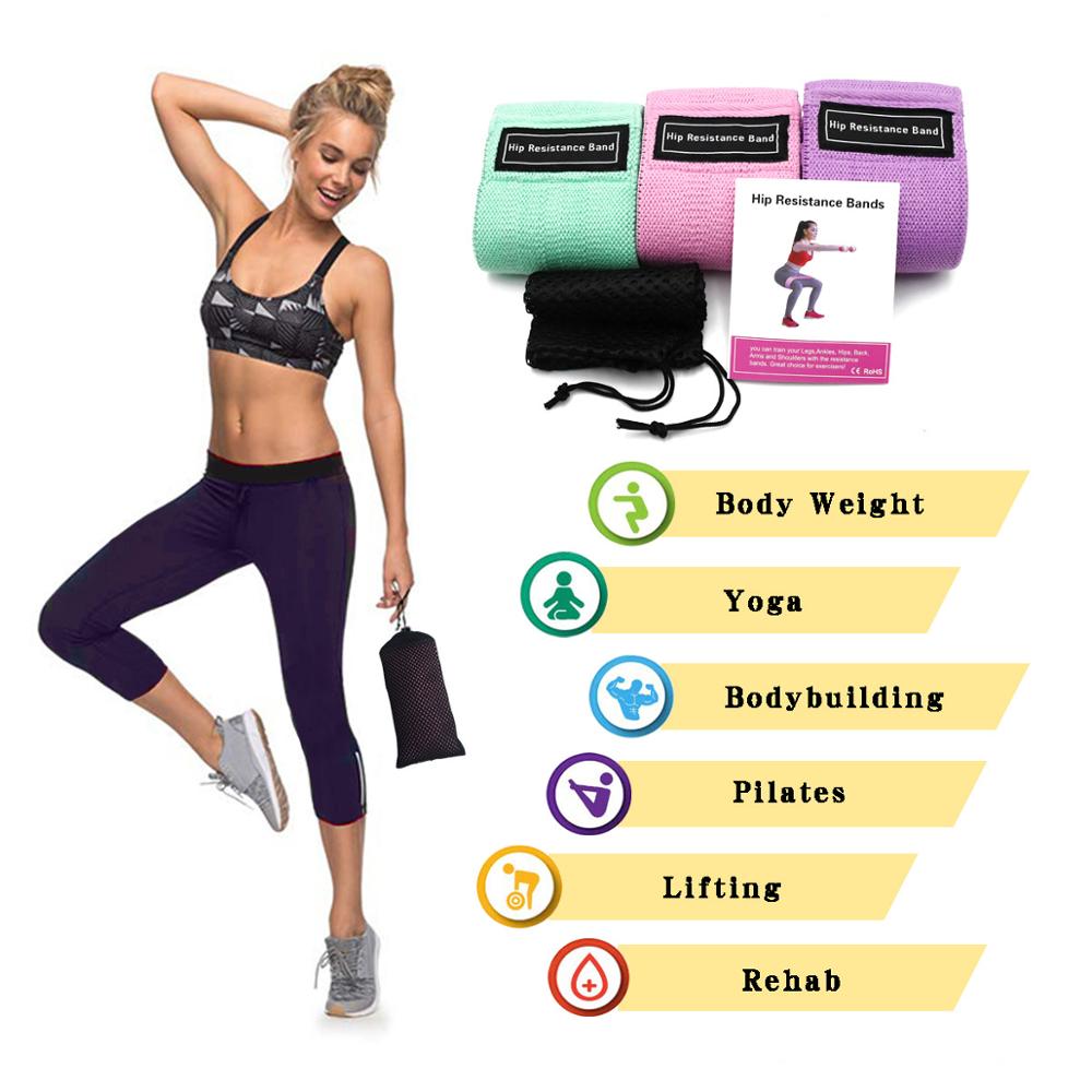 Cloth Resistance Band Fitness Set (3pcs)