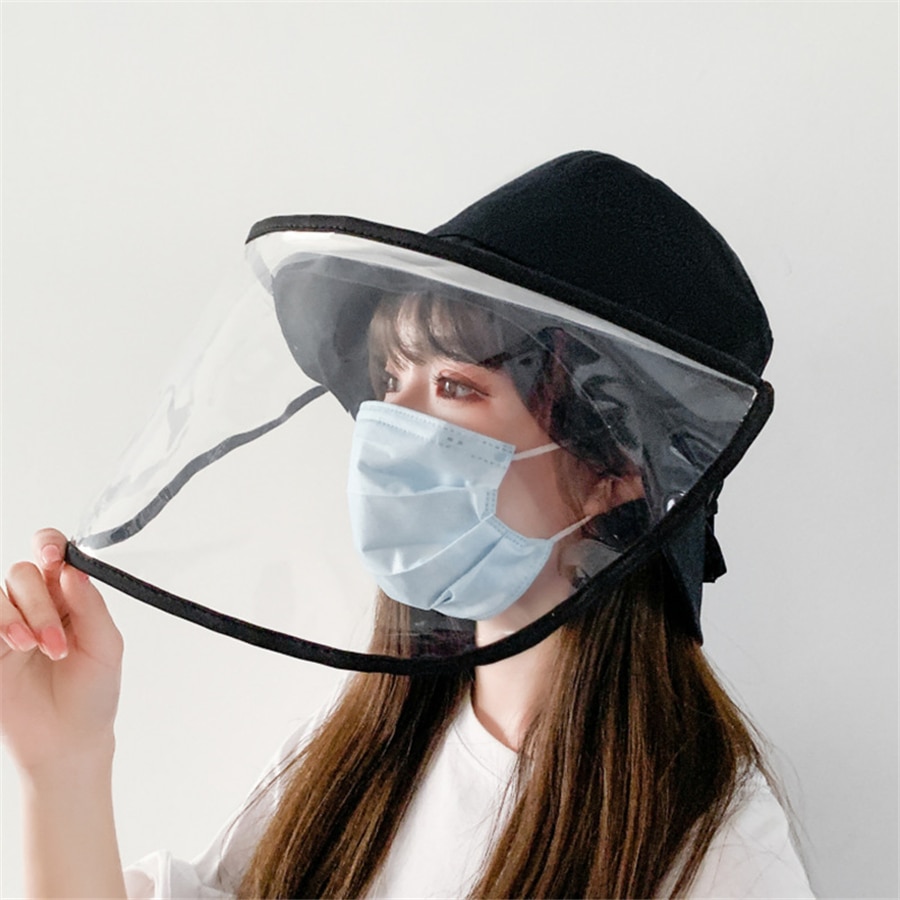 Removable Clear Face Shield with Hat