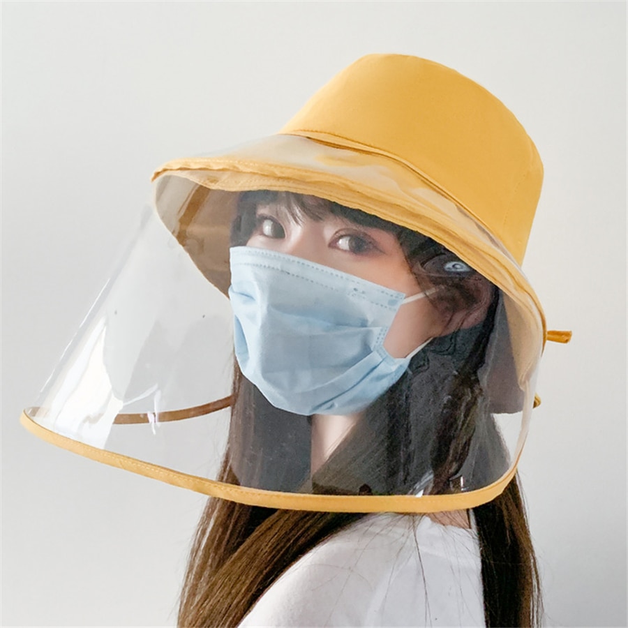 Removable Clear Face Shield with Hat