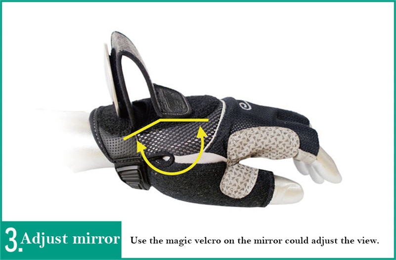 Bicycle Gloves with Rear View Mirror