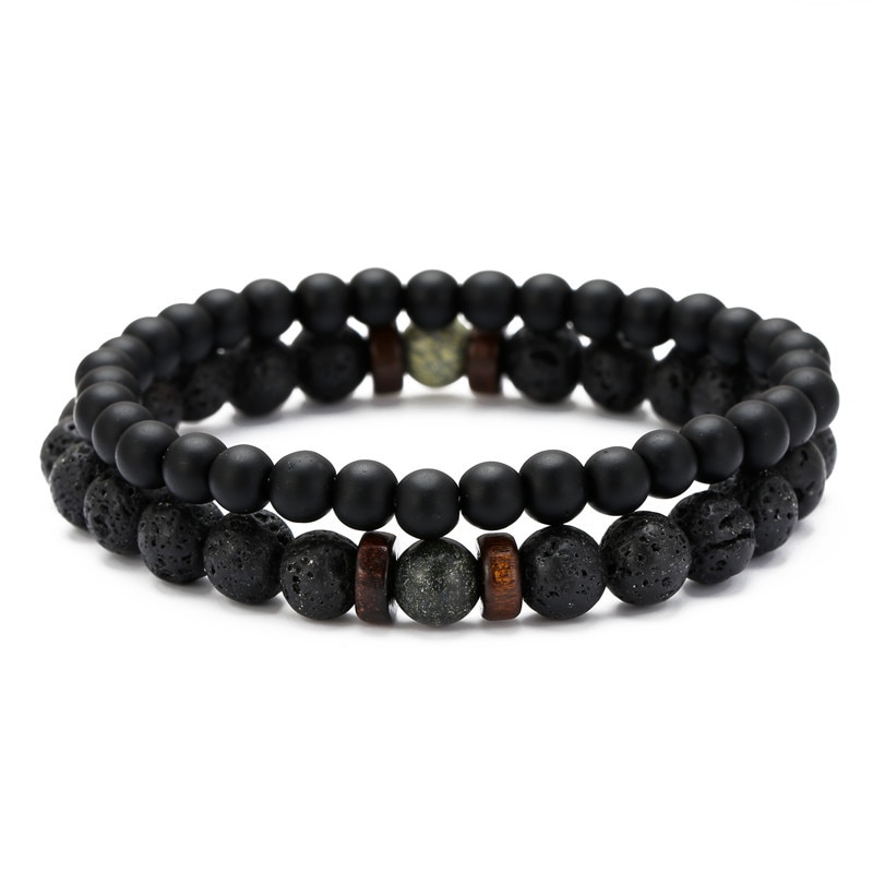 Lava Stone Bracelet Natural Charm