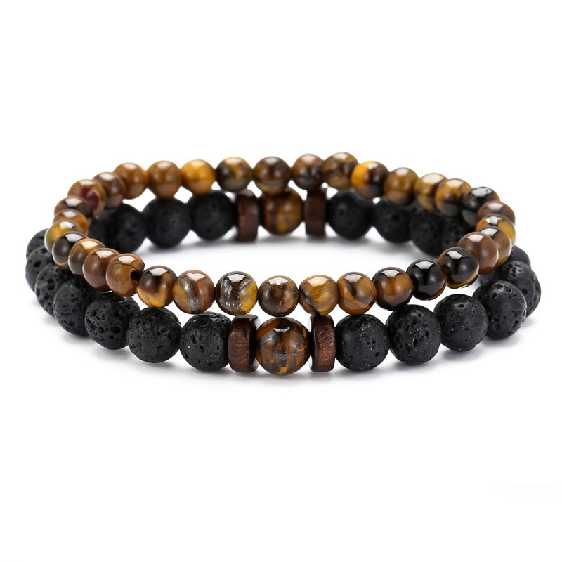 Lava Stone Bracelet Natural Charm