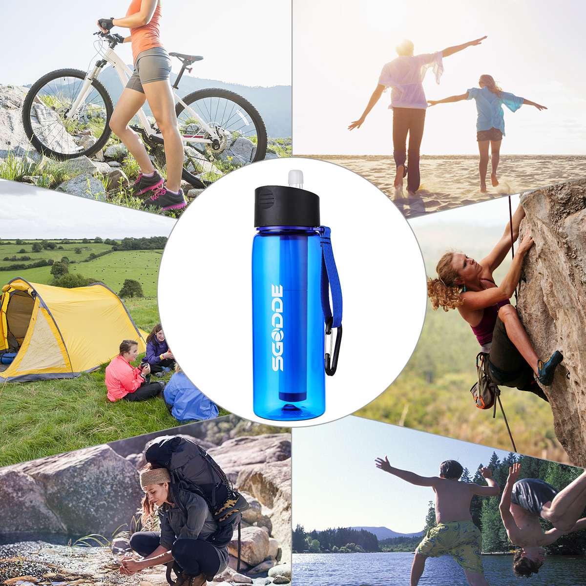 Water Filter Water Bottle Camping Bottle