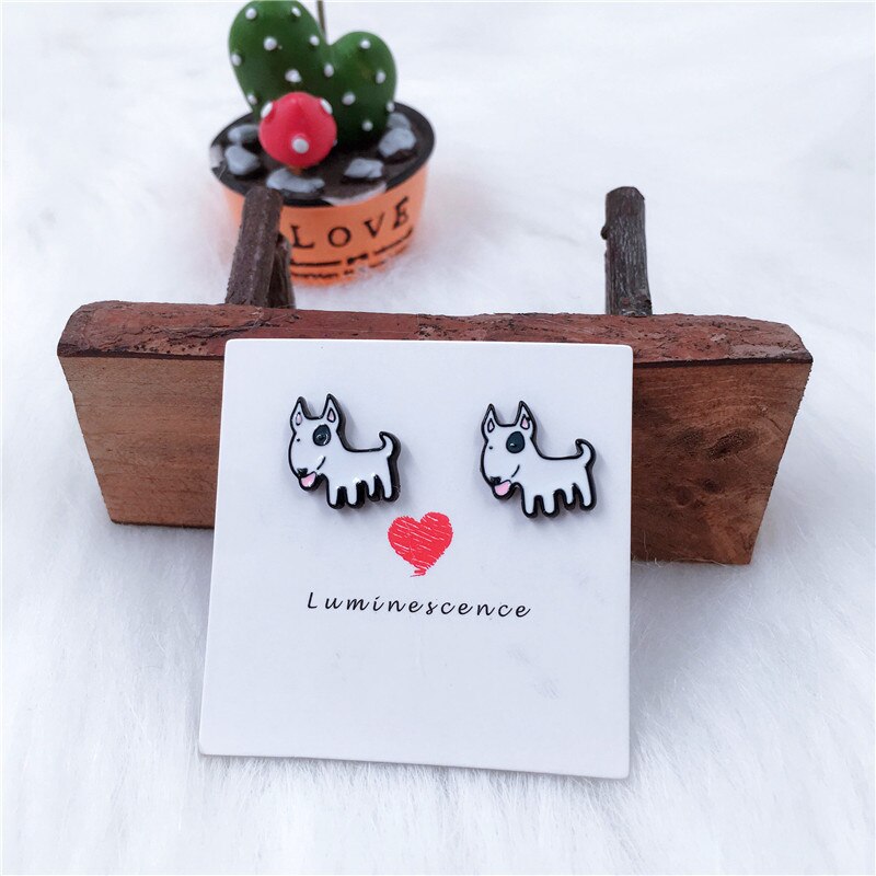 Dog Earrings Animal Stud Earrings