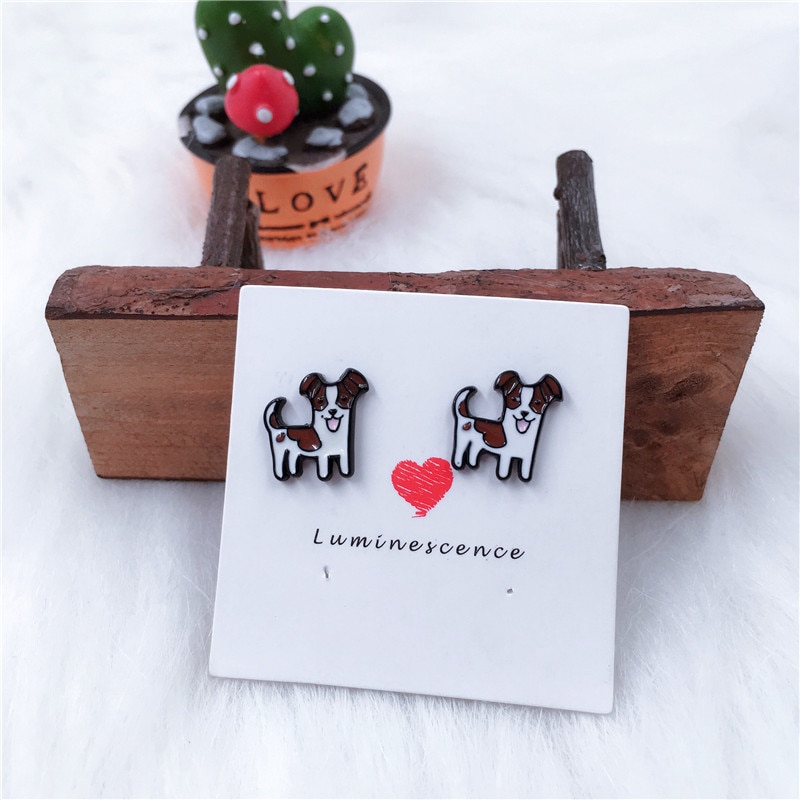 Dog Earrings Animal Stud Earrings