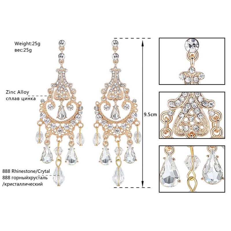 Chandelier Earrings Long Crystal Earrings