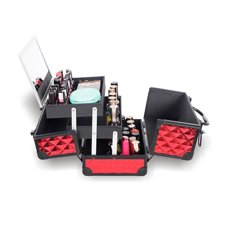 Makeup Organizer Case With Mirror