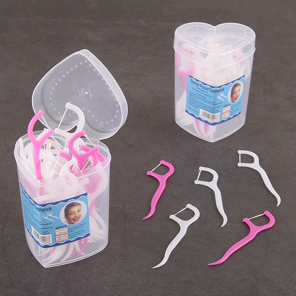 Floss Picks Oral Hygiene Tools (40 pcs)