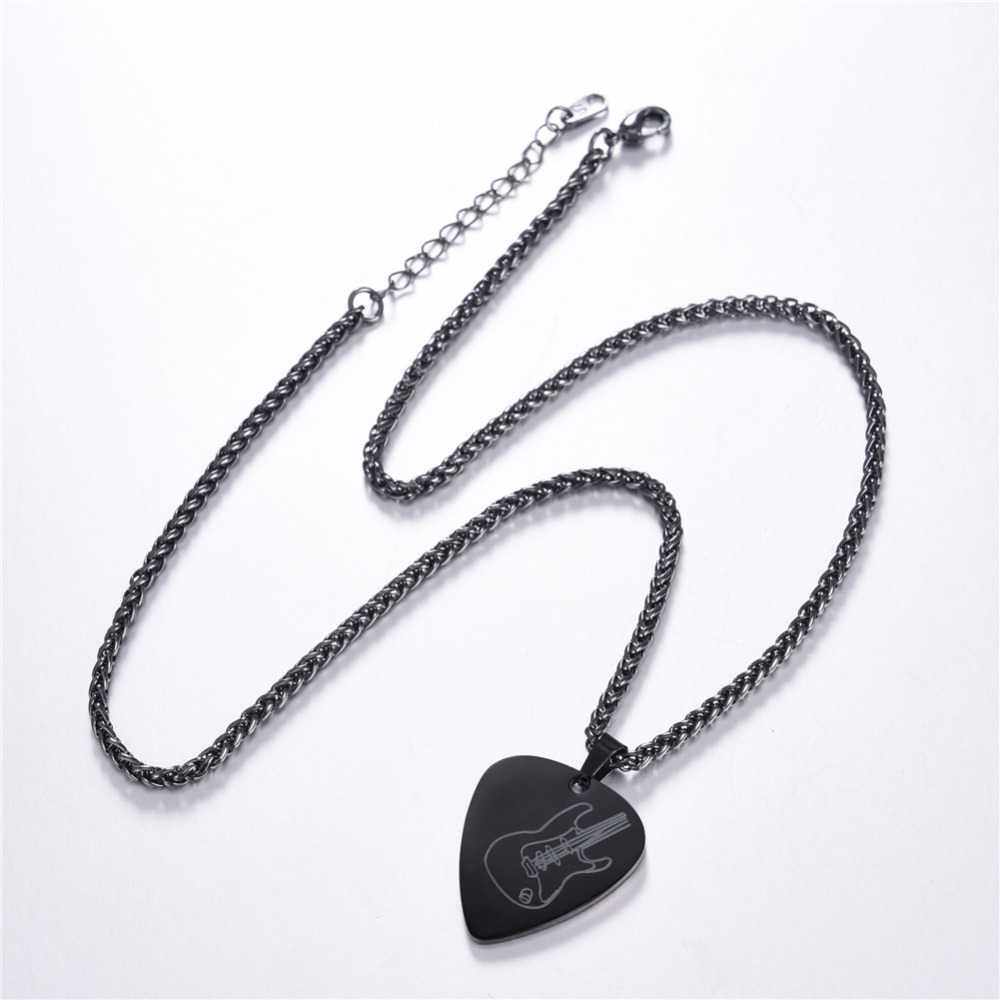 Guitar Pick Necklace Punk Jewelry