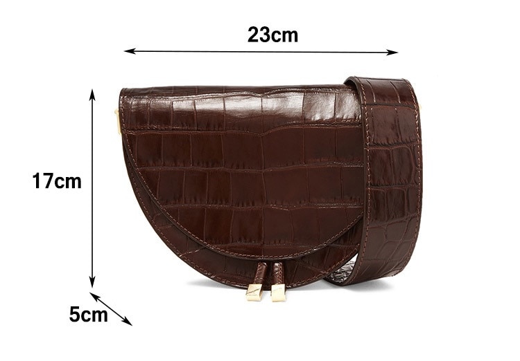 Ladies Saddle Bag Leather Crossbody Bag