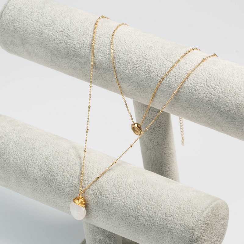 Double Chain Necklace Fashion Jewelry