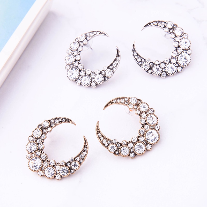 Moon Earrings Cute Stud Earrings