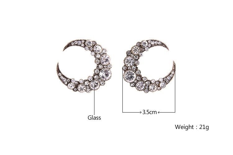 Moon Earrings Cute Stud Earrings