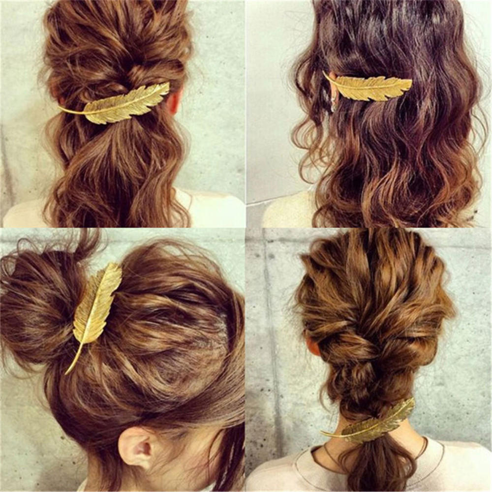 Feather Hair Clip Fashionable Hair Accessory