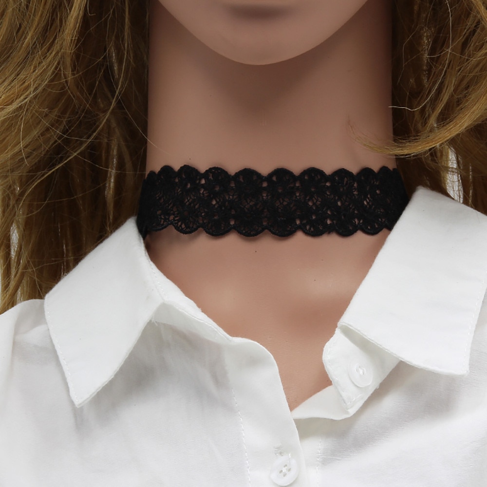 Lace Choker Necklace Set (8Pcs)