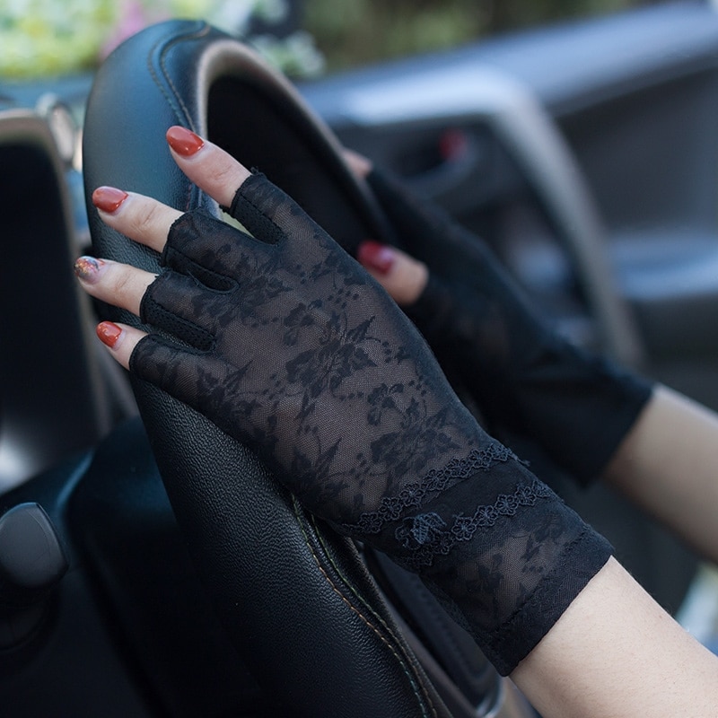 Lace Gloves Ladies Half Finger Gloves