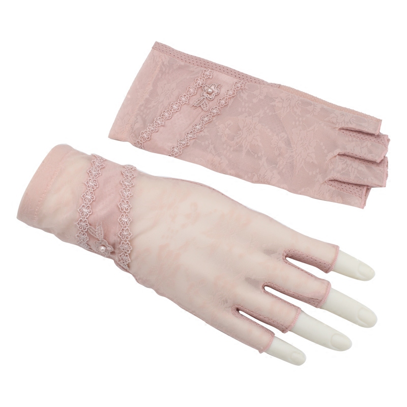 Lace Gloves Ladies Half Finger Gloves