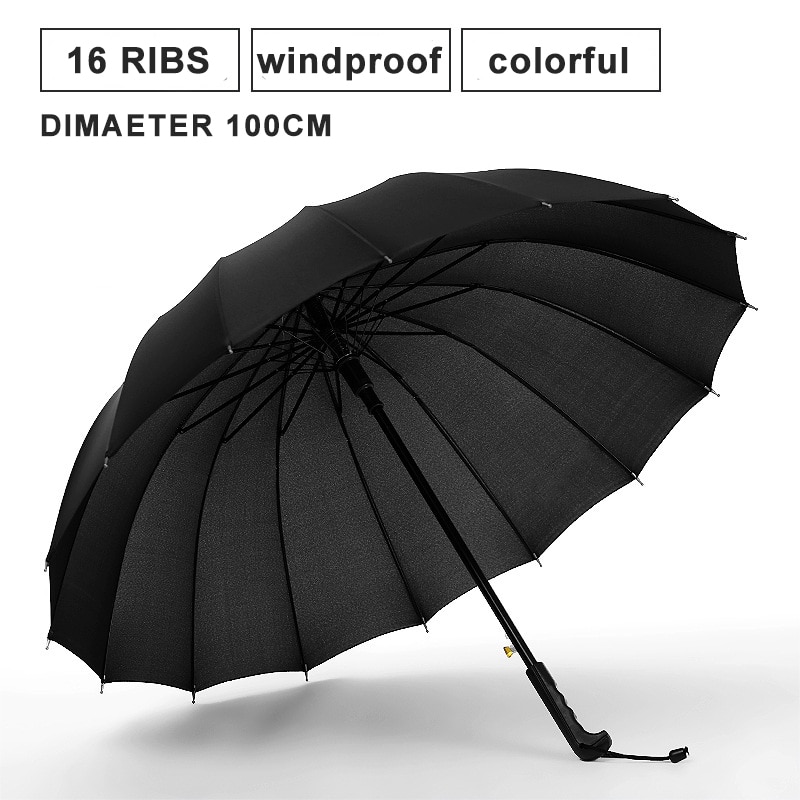 Long Umbrella 16 Ribs Windproof Umbrella