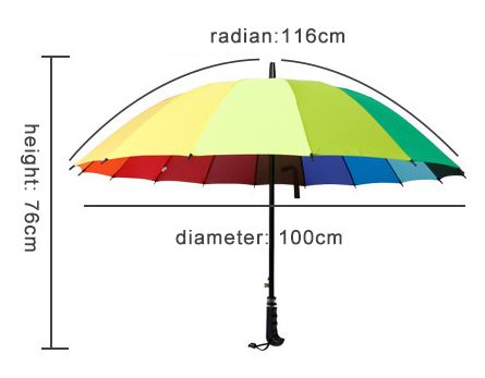 Long Umbrella 16 Ribs Windproof Umbrella